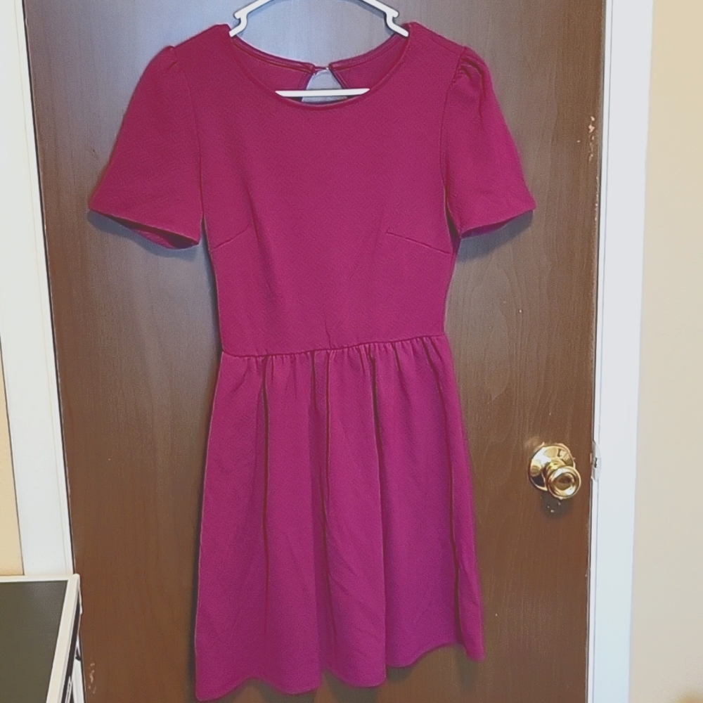 Forever 21 purple fit and flare dress